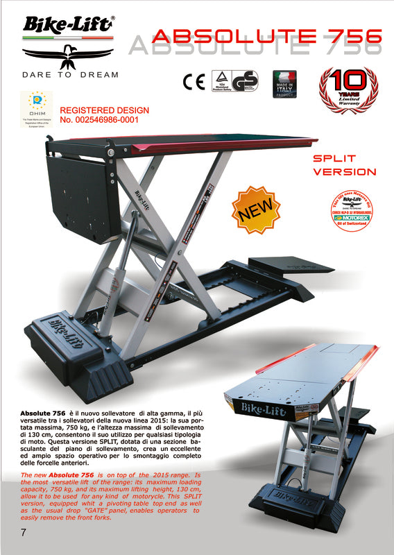 BIKE LIFT Lift Table Absolute 756 Split - AS756-003