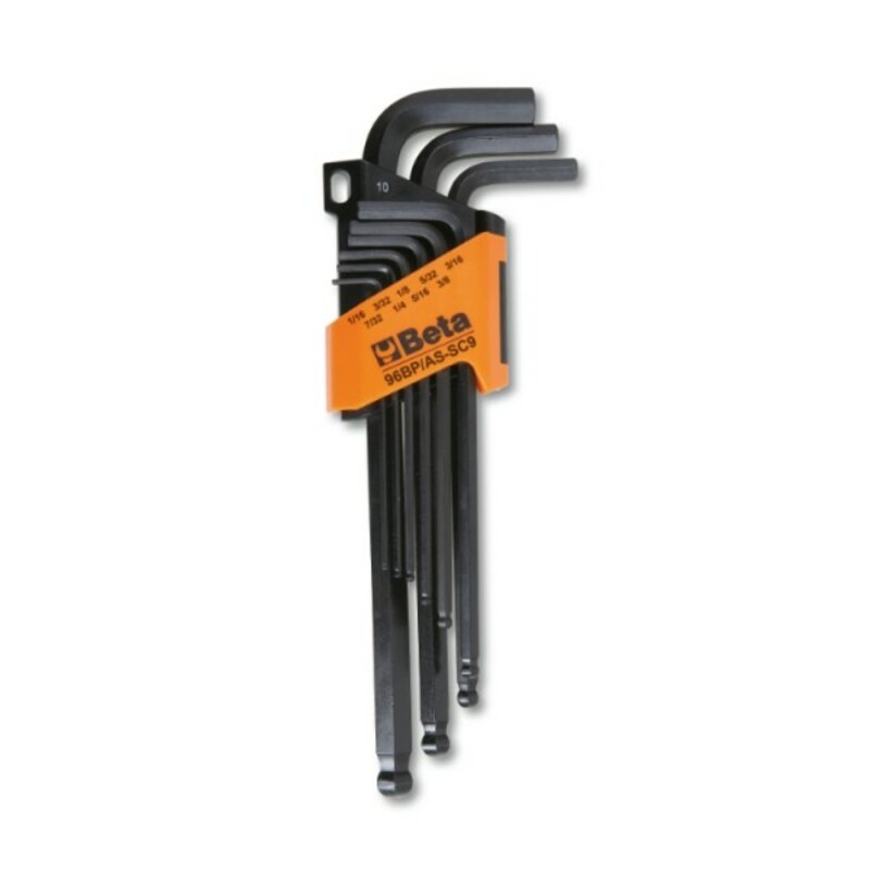 BETA 9 piece angle wrenches with ball head extra-short side 110°
