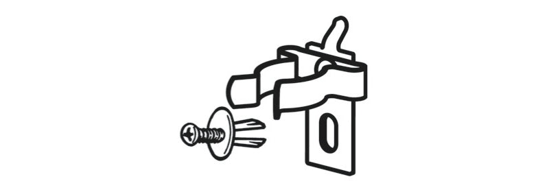 BETA Tool wall bracket clip ø19mm aluminum with bolts