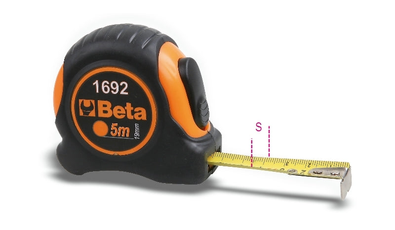 BETA 3m tape measure shockproof steel measuring tape precision class II