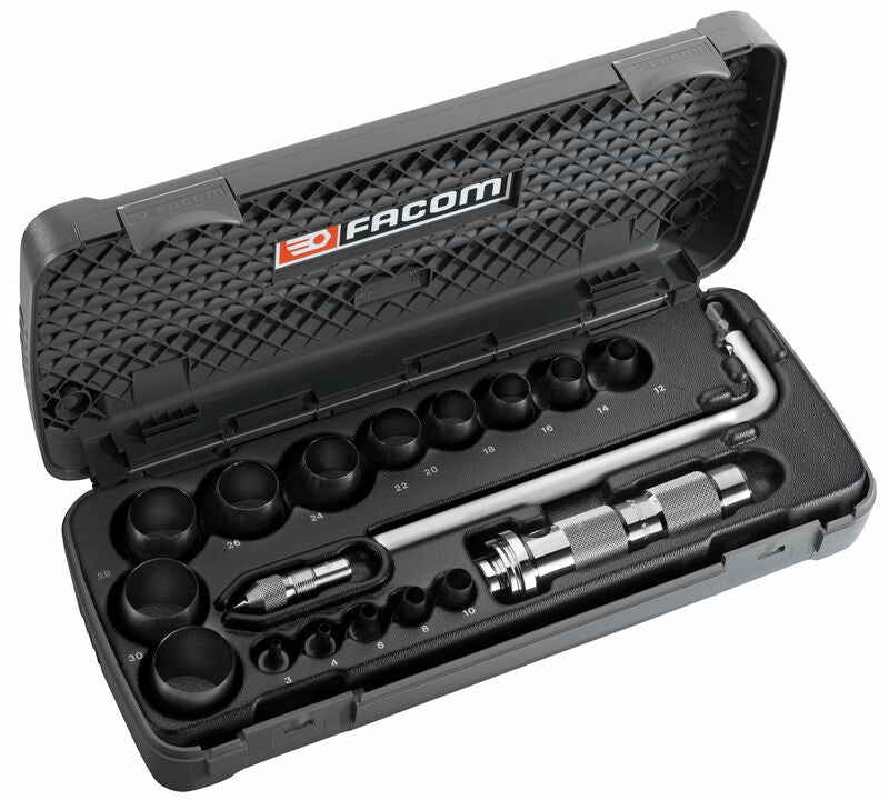 SET OF HOLLOW PUNCHES ø 3 TO 30 MM