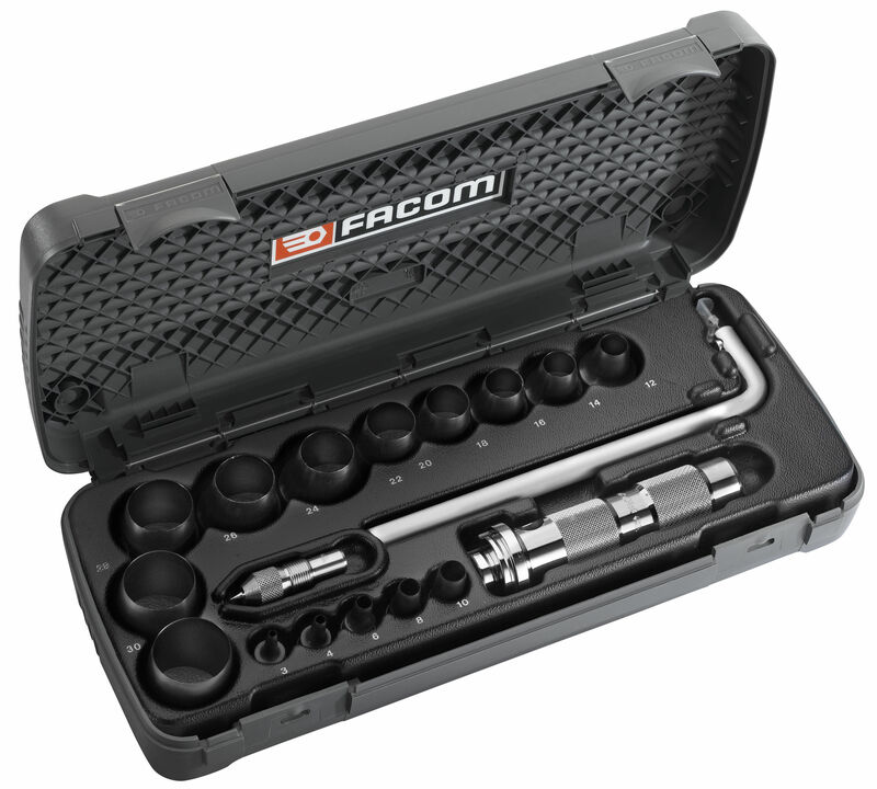 SET OF HOLLOW PUNCHES ø 3 TO 30 MM