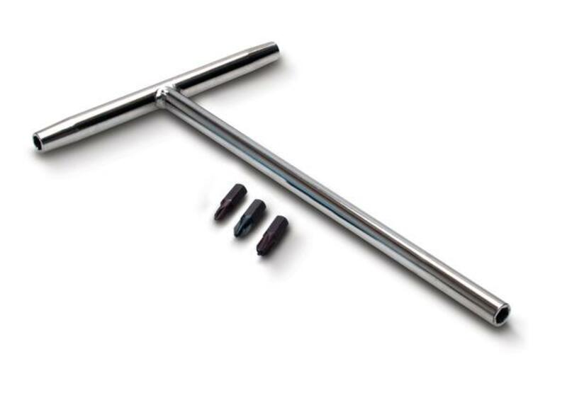 T-WRENCH FOR 1/4 SOCKET WITH 3 ENDS PHILLIPS 1-2-3