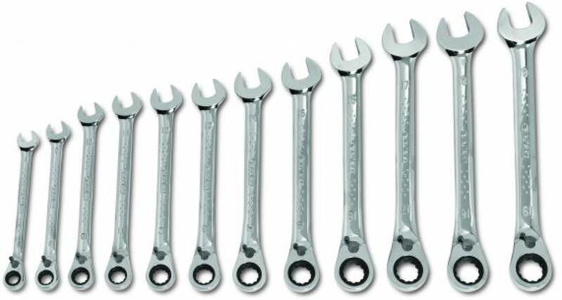 MIXED RATCHET WRENCH SET 12PCS 8 TO 19MM
