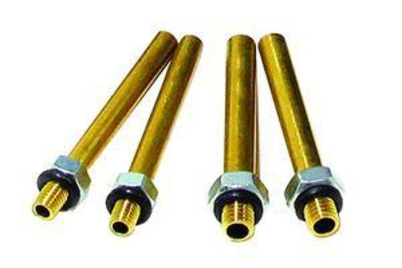 MESSING ADAPTER 6MM SET VAN 4 STUKS KORT