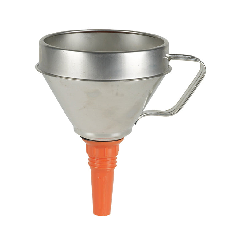 TRECHTER IN WIT IJZER 1.3L MET FILTER Ø160MM