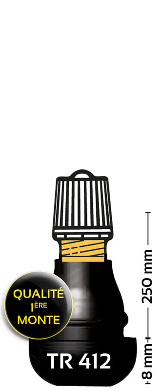 SHORT STRAIGHT VALVE VALVE TR 412 L:33MM PACK OF 100