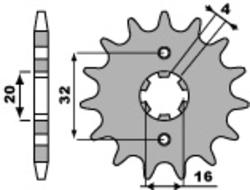PBR Standaard staal voortandwiel 2182 - 428
