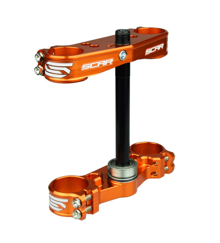 SCAR Triple Clamp Offset 22mm orange