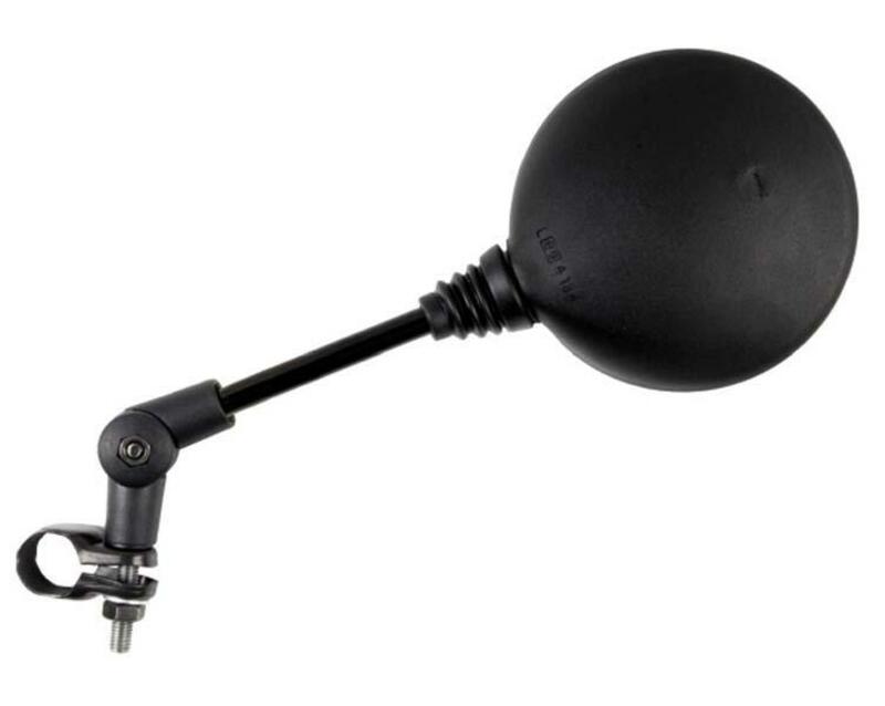 VERSTELBARE L/R SPIEGEL M8/125 + BEVESTIGING KETTING ZWART