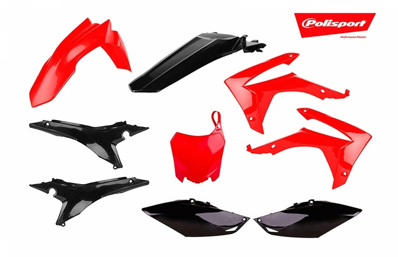 POLISPORT Plastic kit red/black Honda CRF250/450R