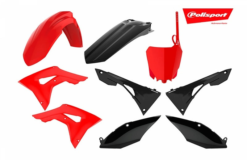 POLISPORT Plastic kit red/black Honda CRF250/450R