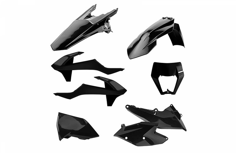 POLISPORT Plastic kit enduro black KTM EXC/EXC-F