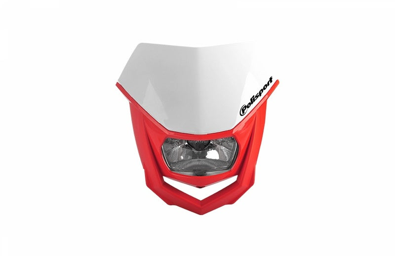 POLISPORT Halo koplamp rood/wit