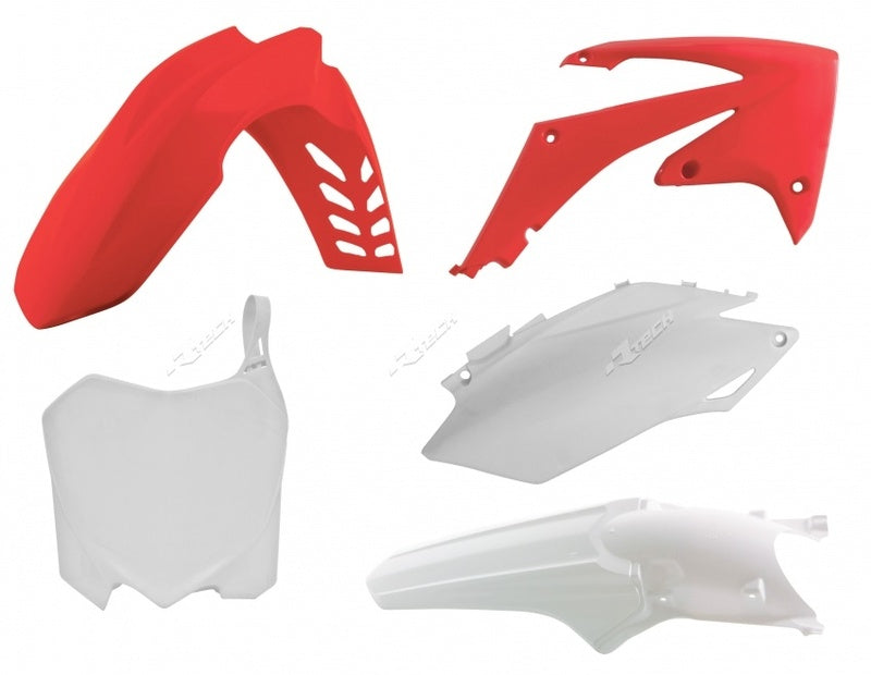 PLASTIC KIT CRF250R 11-13 CRF450R 11-12 ORIGINELE KLEUR ROOD/WIT