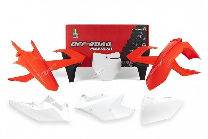 Kit plastic Racetech white/orange KTM SX/SX-F 125 & +