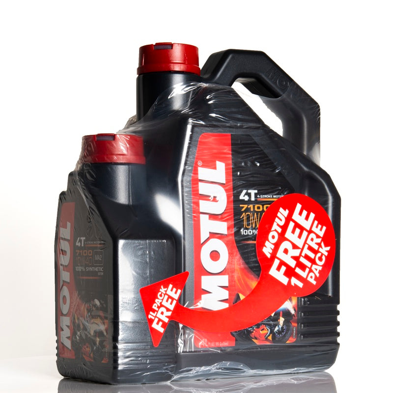 MOTUL 7100 Motor Oil 10W40 4T Synthetic 4L + 1L Offered