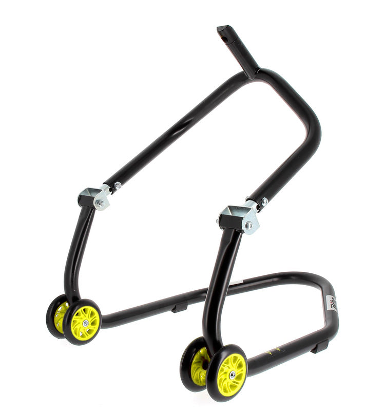 BIHR Home Track Paddock Stand Front Headset Black with Yellow Wheels