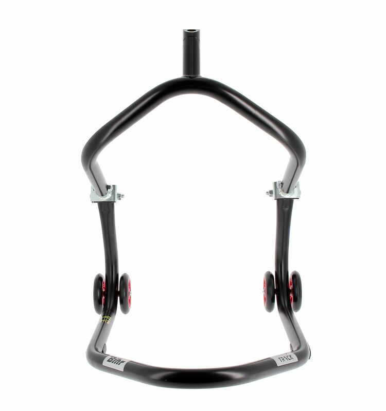 BIHR Home Track Paddock Stand Front Headset Black with Red Wheels