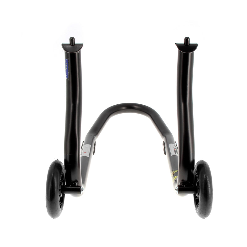 BIHR Home Track Paddock Stand Front Fixed Adapters Black with Black Wheels