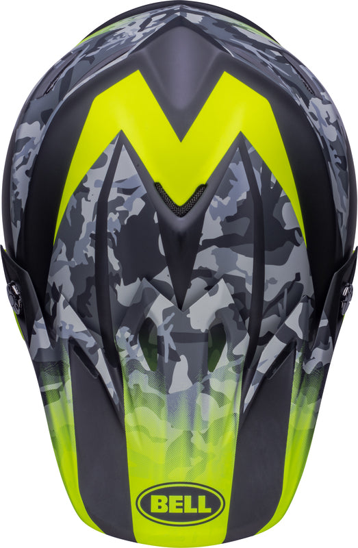 BELL Moto-9 Mips Helm - Venom Matte Black Camo/Hi-Viz Yellow