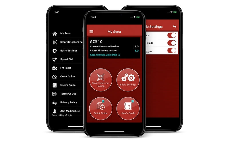 SENA ACS10 Intercom - for Arai Quantic/RX-7V/RX-7V EVO/ TOUR-X5 Helmets