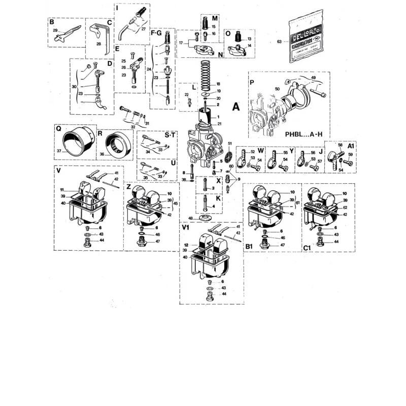 DELL ORTO PHBL BS Ø26mm carburetor