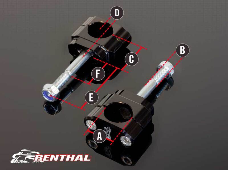 HANDLEBAR CLAMPS RENTHAL FOR CR125R, 2000-01, AND CR250R/1997-04