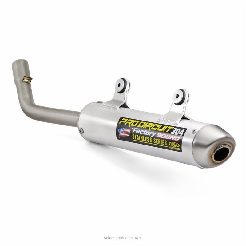 PRO CIRCUIT silencer 304 brushed aluminum/stainless steel end cap KTM
