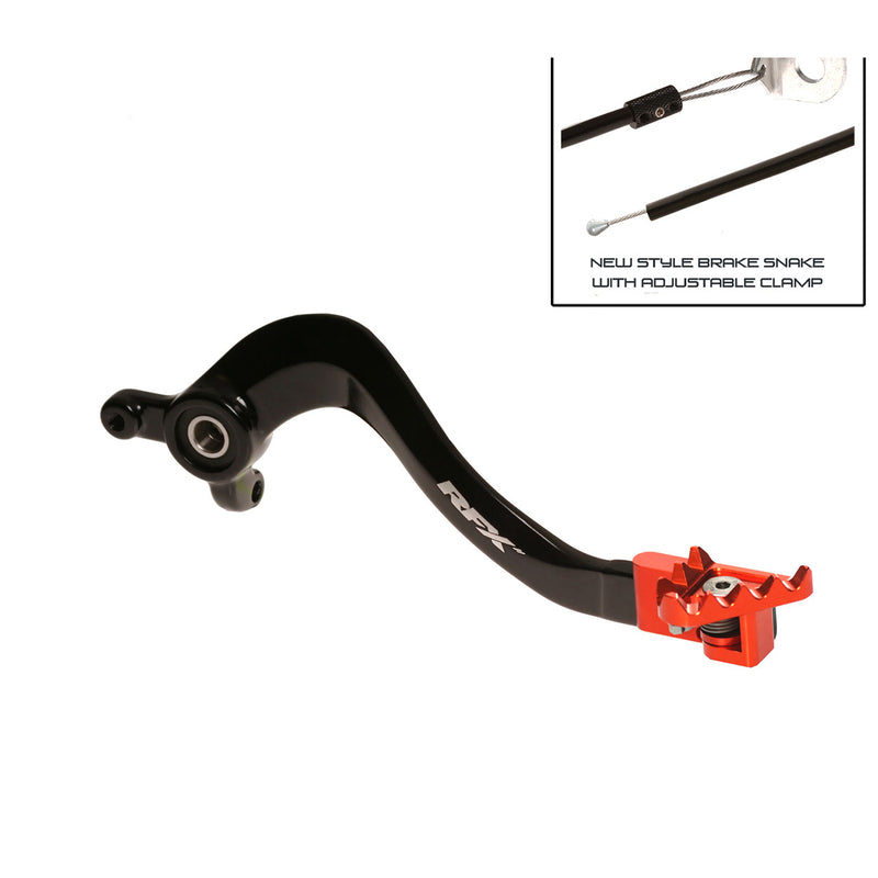 RFX Pro FT Rear Brake Lever - Black/Orange
