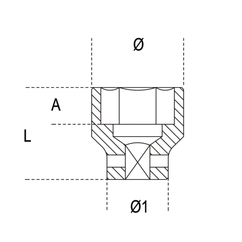 BETA Impact Socket Normal Series 65mm