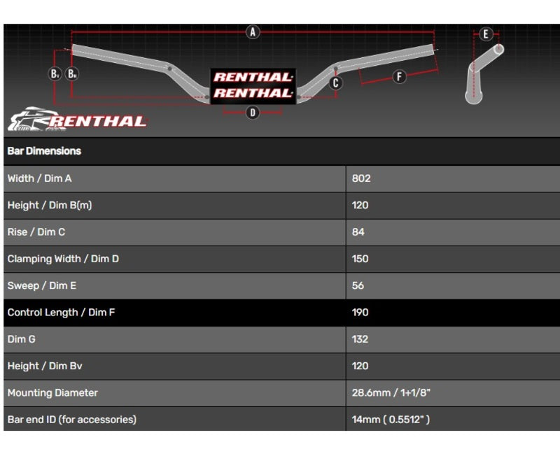 RENTHAL Street Stuur Adventure High 609