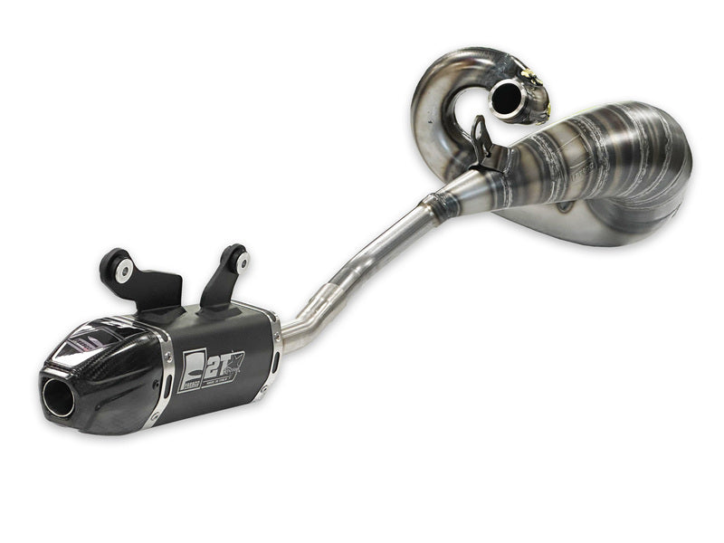 FRESCO Factory Volledig uitlaatsysteem - Carby einddemper zwart aluminium