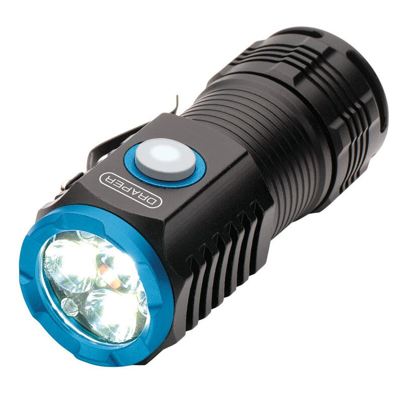 DRAPER Oplaadbare LED-zaklamp - 3 x 8W / 1800 Lumens