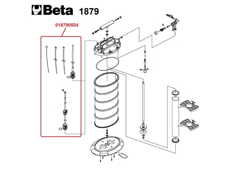 BETA Hand/lucht bediende vloeistof afzuigapparaat