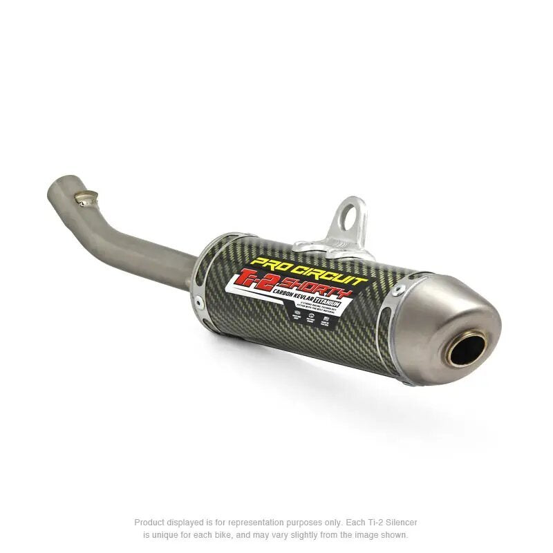 PRO CIRCUIT Ti-2 Shorty Silencer Titanium/Kevlar - Kawasaki KX327