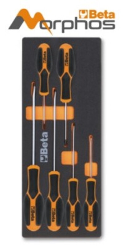 BETA EVA Foam Tray with Morphos Screwdrivers - Slotted and Cross Head Phillips® Screws