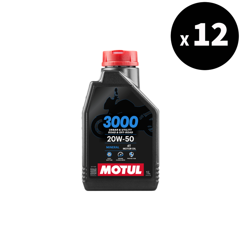 MOTUL 3000 4T Motor Oil - 20W50 1L x12