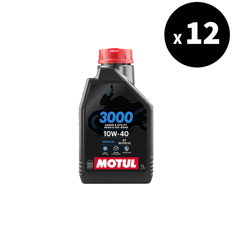 MOTUL 3000 4T Motor Oil - 10W40 1L x12