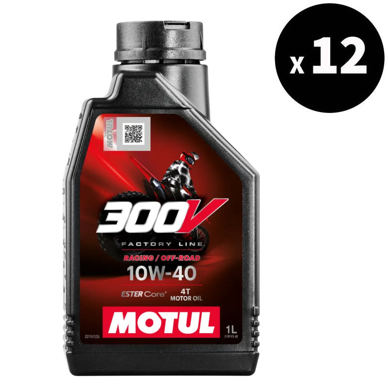 MOTUL 300V Factory Line Off-Road Racing 4T Motor Oil - 10W40 1L x12