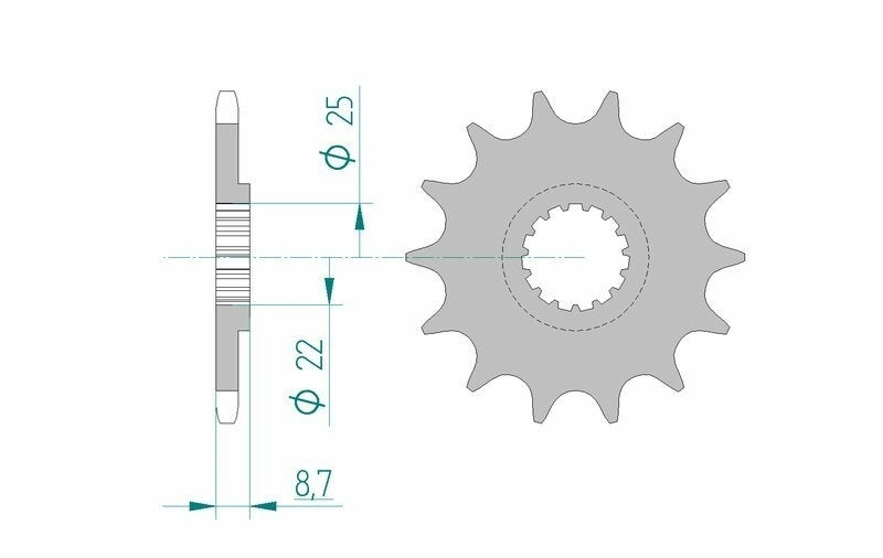 AFAM Kettingkit 520 MXPRO - 13/51-118 – Standaard achtertandwiel aluminium