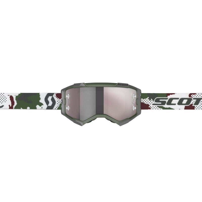 GOGGLE SCOTT FURY CAMO EDITION DARK GREEN SILVER CHROME WORKS