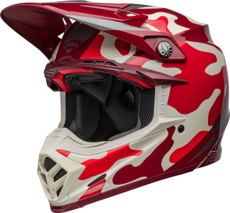 BELL Moto-9S Flex helm - Ferrandis Méchant Gloss Red/Silver