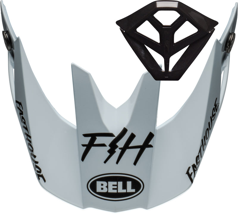 BELL Moto-10 Spherical Vizier + Mondstuk Kit - Fasthouse Mod Squad Gloss White/Black