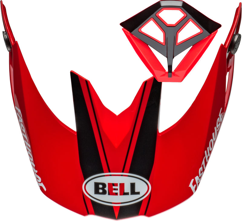 BELL Moto-10 Spherical Vizier + Mondstuk Kit - Fasthouse DITD 24 Gloss Red/Gold