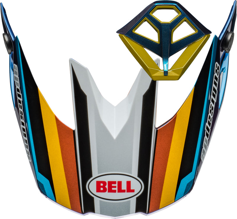 BELL Moto-10 Spherical Vizier + Mondstuk Kit - Tomac Replica 24 Gloss White/Gold