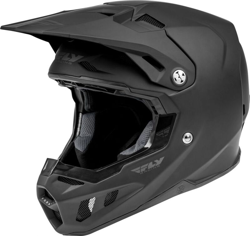 FLY RACING Formula CC Solid Helm - Matzwart - XS