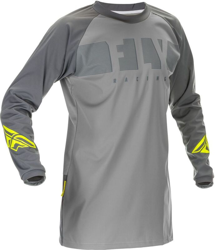 FLY RACING Windproof Jersey - Grijs/Neon geel - XL