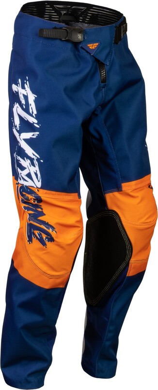 FLY RACING Youth Kinetic Khaos Kindermaat broek - Wit/Navy/Oranje - Maat 18