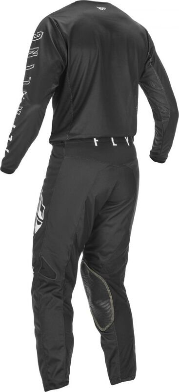 FLY RACING Youth Kinetic K121 Kindermaat broek - Zwart/Wit - Maat 26